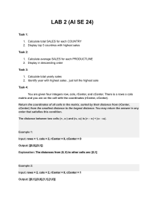 AI Lab 2: Data Analysis & Algorithms