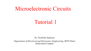 Microelectronic Circuits Tutorial 1 - BJT & Diode Problems