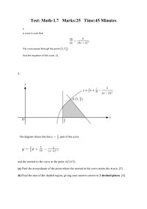 Math Test: Calculus Problems on Curves and Normals