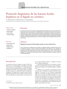 Protocolo diagn&oacute;stico de lesiones focales hep&aacute;ticas no cirr&oacute;ticas