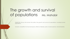 Population Growth and Survival Factors