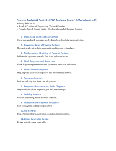 Systems Analysis & Control EGBC Exam Syllabus