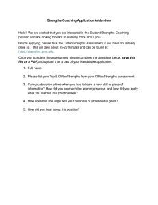Strengths Coaching Application Addendum | GMU