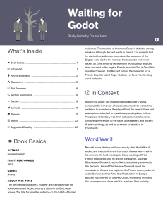 Waiting for Godot Study Guide by Course Hero