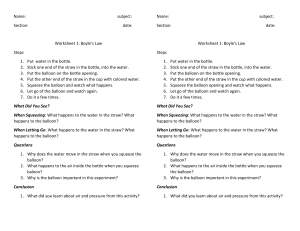 Boyle's Law Experiment Worksheet: Hands-On Science Activity