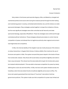 Early Korean States: Strategies for Order in Classical Period