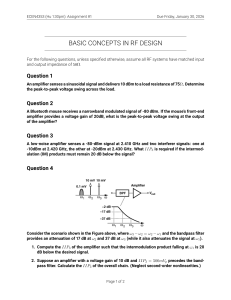 RF Design Assignment: Basic Concepts & Problems