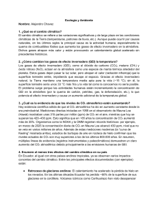 Cambio Clim&aacute;tico y Ecolog&iacute;a en Ecuador: Preguntas y Respuestas