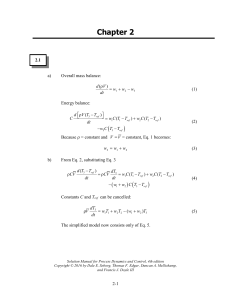 Solution Manual: Process Dynamics and Control 4th Ed Chapter 2