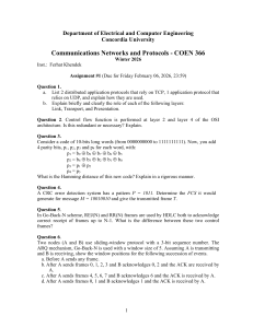 COEN 366 Assignment 1: Networking Protocols