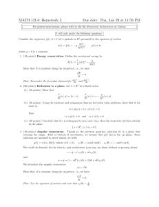 MATH 121A Homework 3: Differential Equations & Mechanics Problems