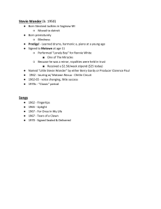 Stevie Wonder Biography & Career Milestones