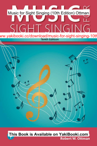 Music for Sight Singing 10th Edition Ottman Textbook