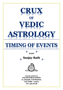 Crux of Vedic Astrology: Timing of Events