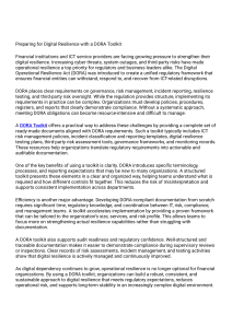 Preparing for Digital Resilience with DORA Toolkit