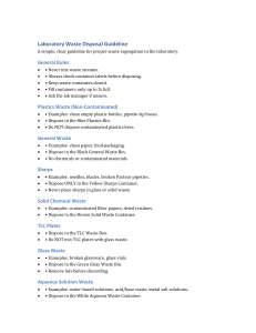 Laboratory Waste Disposal Guideline