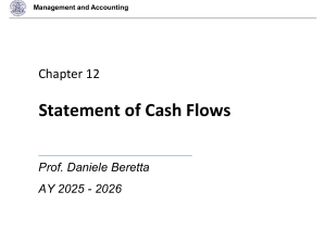 Chapter 12: Statement of Cash Flows - Management & Accounting