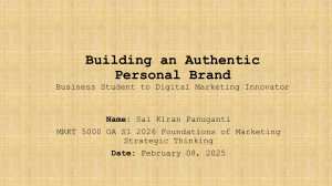 Building an Authentic Personal Brand: Digital Marketing Strategy