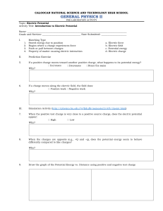 Electric Potential Pre-Lab Activity: Introduction & Simulation