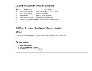 Build a Discord-like App with Live Game Streaming