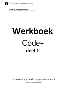 Werkboek Code+ deel 1: Nederlands leren met oefeningen