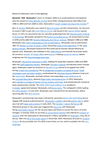 Benjamin Netanyahu: Biography and Political Controversies