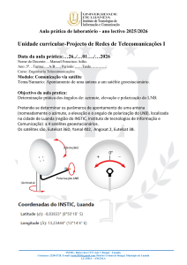 Guia de Aula Pr&aacute;tica: Apontamento de Antena Sat&eacute;lite