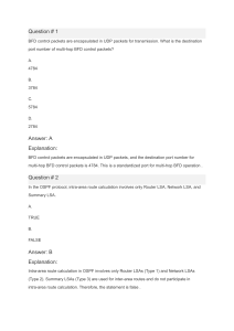Networking Protocols Practice Exam: BFD & OSPF Questions