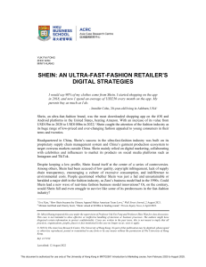 Shein: Ultra-Fast-Fashion Digital Strategies Case Study