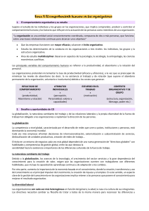 Tema 1: Comportamiento Humano en Organizaciones