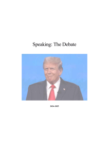 Speaking: The Debate - Practical Tips & Debate Topics