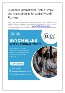 Seychelles International Trust Guide: Global Wealth Planning