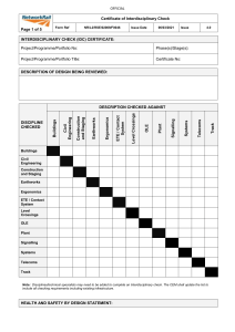 Network Rail Interdisciplinary Check Certificate