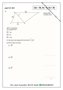 Jan14 3H IGCSE Matematyka Zadanie Wektorowe