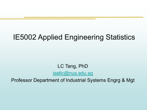 IE5002 Applied Engineering Statistics Syllabus