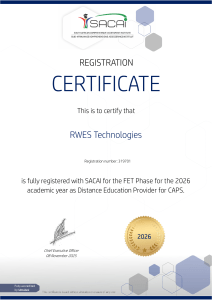 SACAI Registration Certificate for RWES Technologies