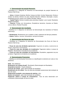 Exerc&iacute;cios de Demonstra&ccedil;&otilde;es Financeiras - Pestana Hotel Group