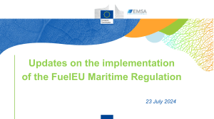 FuelEU Maritime Regulation Updates July 2024