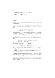 Rozwiązania do zadań z Stochastic Calculus for Finance: Rozdział 1