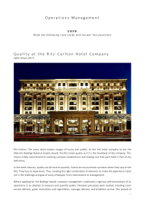 Quality at the Ritz-Carlton Hotel Company Case Study