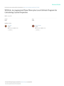 WIEN2k: Augmented Plane Wave Program for Crystal Properties