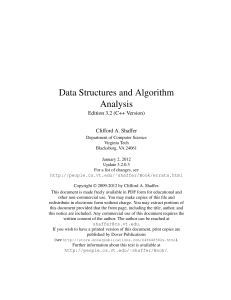 Data Structures and Algorithm Analysis Textbook