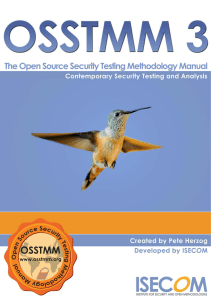 OSSTMM 3: Open Source Security Testing Methodology Manual