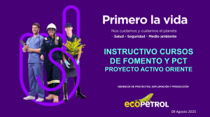 Cursos de Formaci&oacute;n Ecopetrol: Instructivo Fomento y PCT
