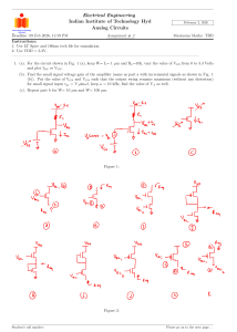 IIT Hyd Analog Circuits Assignment 2: MOSFET Analysis & LT Spice