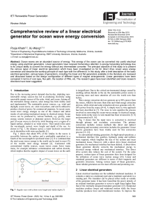 Linear Electrical Generator Review for Ocean Wave Energy Conversion