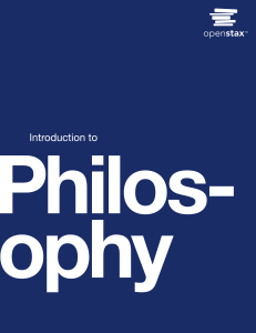 Introduction to Philosophy Textbook by OpenStax