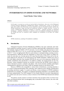 Interference in OFDM Systems and Networks