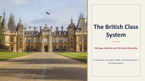 The British Class System: Heritage & Social Hierarchy