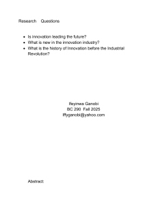 Innovation and Economic Growth: A Research Analysis